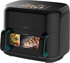 Cecotec Heißluftfritteuse ohne Öl - 10L - Grill - Doppelwiderstand - Integrierter Smoker - Air Fryer Cecofry&Grill SmokinPrime 10000. 2800W, bewegliche Trennwand, 40-200°C - Produktbild
