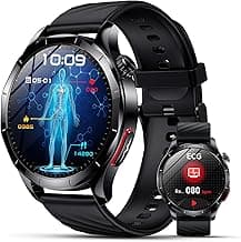 2026 Neu Smartwatch Herren mit EKG/HRV/ΒΙυtｚυcker/BMI/Harnsäure, 1,43 AMOLED Gesundheitsuhr mit 24H ΒΙυtdrυck SpO2 Apnoe Schlafmonitor SOS-Notruf Fitnessuhr für Android/iOS - Top Deal