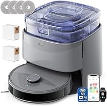 LEFANT M3 Saugroboter mit Wischfunktion,12000 Pa Saugkraft,Automatisches Andocken,Vermeiden von Hindernissen,Anheben des Wischmopps,220Mins Max,Anti-Tangle,LiDAR Navigation,WLAN, App und Alexa, Grau - Extrem reduziert