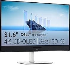 Dell 32 Plus Monitor - S3225QC, 4K UHD (3840x2160), 120Hz, QD OLED, 0.03ms, AMD FreeSync Premium Pro, HDR True Black 400, Dolby Vision, Eingebaute Lautsprecher, 3 USB-C, HDMI, 3 Jahre Garantie - Amazon Angebot
