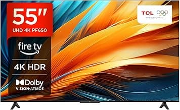 TCL 55PF650 55-Zoll 4K Ultra HD, HDR TV, Smart LED Fire TV (Dolby Vision, Dolby Atmos, DTS, HDR 10, Alexa integriert, Airplay2, Miracast) - Amazon Angebot