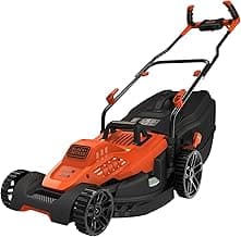 Black+Decker Elektro-Rasenmäher mit Fahrradlenker-Griff (1.800W, 42cm Schnittbreite, 6-Fach Höhenverstellung, 50l Grasfangbehälter, ideal für große Gärten) BEMW481BH - Top Deal