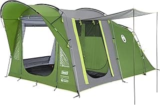 Coleman Oak Canyon 4 Blackout Zelt | 4 Personen Familien-Tunnelzelt mit 2 speziell abgedunkelten Schlafzimmern und Wohnbereich | 4 Mann Campingzelt | 4500 mm wasserdicht | Eingenähte Bodenplane - Details ansehen