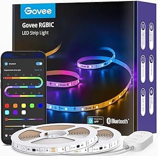 Govee LED Strip, RGBIC LED Streifen 20m, Musik Sync, Segmentcontrol, Farbwechsel, 64 Szenenmodus, Steuerbar via App, für Party, Zuhause, Schlafzimmer, TV, 2 Rollen von 10M - Details ansehen