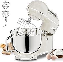 Camic Küchenmaschine - 2000W - Teigmaschine 10 Stufen mit Tragegriff, Edelstahl Rührschüssel (7L), Knetmaschine mit Rührhaken, Knethaken, Schlagbesen und Spritzschutz - Günstig online kaufen