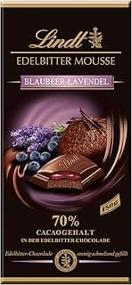 Lindt Schokolade Edelbitter Mousse Blaubeer-Lavendel | 13 x 150 g Tafel | Mit 70 % Kakaogehalt und dunkler Mousse au Chocolat und Blaubeer-Lavendel Füllung | Schokoladentafel | dunkle Schokolade - Produktbild