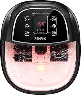 RENPHO Fussbad mit Massagefunktion, Geschenke für Frauen, Fußbad Massagegerät Elektrisch mit Timer,Fussbadewanne mit Massage mit Temperatureinstellung,Fußmassagegerät,Schwarz + Weiß - Details ansehen