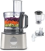 Kenwood MultiPro Compact FDM304SS – Kompakt-Küchenmaschine, 2,1 Liter, leistungsstarker Küchenhelfer mit Acryl-Mixaufsatz, Würfelschneider & weiterem Zubehör, Metallgehäuse, 800 W, Silber - Günstig online kaufen