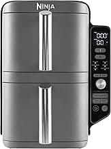 Ninja Double Stack XL Air Fryer Heißluftfritteuse, 9,5L Airfryer, Doppelkorb-Heißluftfritteuse mit 4 Kochstufen, 2 Körben, 2 Rosten, platzsparendes Design, 6 Kochfunktionen, 8 Portionen, Grau SL400EU - Jetzt günstig kaufen