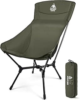 OneTigris OASISFLEX Campingstuhl Hochlehner faltbar 150 kg, Klappstuhl Camping leicht integrierter Kreuzrahmen, Angelstuhl klappbar, Faltstuhl Ultraleicht, mit 2 Seitentaschen für Outdoor, Wandern - Amazon Angebot