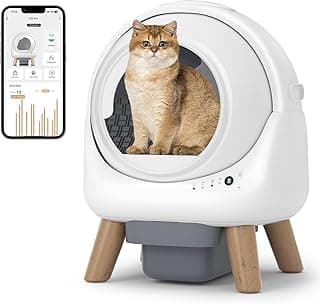 Katzenklo Selbstreinigend,mit 360° Sensoren,App-steuerbar(Weiß) - Produktbild