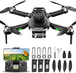S165 Drohne mit 1080P Kamera für Erwachsene & Anfänger,45 Minuten Flugzeit (3 Akkus), 5G WiFi Echtzeitübertragung, Faltbarer Quadcopter mit One-Key Start(Black)(Standard) - Produktbild