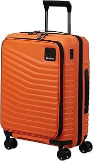 Samsonite Intuo - Spinner S, Erweiterbar Handgepäck mit Frontlader, 55 cm, 42/48 L, Orange (Apricot) - Super Angebot