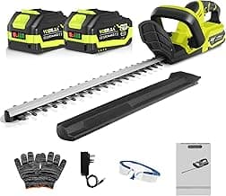 VOERJIA Akku Heckenschere 21V mit 2 Akkus, 50cm Messer, 15mm Schnittkapazität, Leistungsstarker bürstenloser Motor für Hecken am Zaun, Vorgarten & präzisen Formschnitt (Profi-Set) - Amazon Angebot
