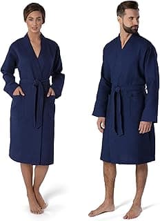 Möve Homewear Kimono Waffelpiquée in Gr. XL aus 100 % Baumwolle, deep sea - Details ansehen