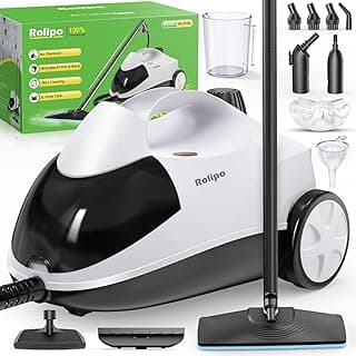 Rolipo Dampfreiniger, Dampfdruck: 4 Bar, Leistung: 2000 W, Tank: Max 2 L, Nutzungsdauer: 40 Minuten, mit Bodenreinigungsset, Düsen und Rundbürste von Böden, Sofas, Polstermöbel und Autos - Jetzt günstig kaufen