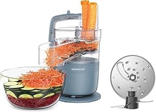 Kenwood MultiPro Compact – Kompakte Küchenmaschine mit Express Serve, Edelstahlmesser, Schneid- und Raspelscheiben, Pulse-Funktion, Blau (FDP23.130GY) - Amazon Angebot