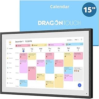 Dragon Touch 15.6 Zoll Digitaler Kalender Wand - 1920 * 1080 FHD Elektronischer Wandkalender Familienplaner mit 32GB Speicher und Wandhalterung, Touchscreen Intelligenter Tischkalender-Schwarz - Günstig online kaufen