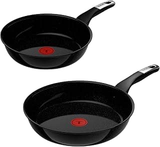 Tefal Explore On Keramik 2-tlg. Bratpfannen-Set 24/28 cm, leistungsstarke Antihaftkeramikversiegelung, induktionsgeeignet, Thermo-Signal Temperaturanzeiger, kratzfest, tiefe Form, Schwarz, G2149032 - Jetzt günstig kaufen