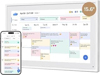 Dragon Touch 15.6 Zoll Digitaler Kalender Wand - 1920 * 1080 FHD Elektronischer Wandkalender Familienplaner mit 32GB Speicher und Wandhalterung, Touchscreen Intelligenter Tischkalender-Weiß - Amazon Angebot