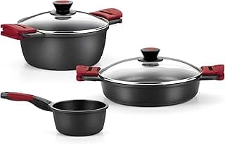 BRA Premiere | 5-teilige antihaftbeschichtete Batterie aus Aluminiumguss, geeignet für alle Herdarten und Induktionsherde - Produktbild