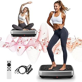 Vibrationsplatte, 2025 Verbesserte Vibrationsplatte mit Doppelmotoren für Abnehmen, Ganzkörpertraining, Muskelaufbau - Massagegerät, 450 LBS Kapazität Vibration Plate für Home Workout - Produktbild