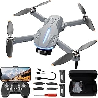 B16 GPS Drohne mit Kamera 4K für Erwachsene, Bürstenloser Motor, 5G FPV RC- Quadrocopter mit Auto Rückkehr & Auto Folgen, Flugzeit 50 Minuten, C0 Faltbar Drohne für Anfänger, unter 249g - Produktbild