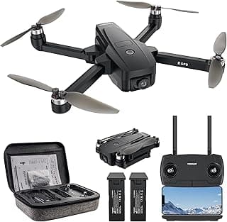 T18S GPS Drohne mit Kamera 4K für Erwachsene,TEEROK 5G Übertragung FPV Drohne 500m RC Quadcopter mit Automatische Rückkehr, Follow Me, Bürstenloser Motor, Gestensteuerung,2 Akkus - Top Deal