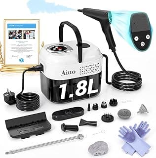 Neu Doppelsteuerung Dampfreiniger Handgerät 1,8L, US-HSD-Technologie – 99,99% Sterilisationsrate, Graphen-Heiztechnologie – Heizt Sich in 8S, Steam Cleaner ist 4m, Somit für Alle Anwendungsbereiche - Super Angebot