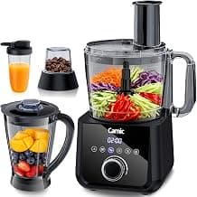 Camic Kompakte Küchenmaschine Food Processor 1500W Motor, 6 Funktionen, PowerChop, 3-in-1 Scheibe, Einfacher Zusammenbau, 2,5L Schüssel (Upgrade-Version) - Details ansehen