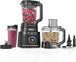 Ninja 3-in-1 Detect Power Blender Processor Pro, kraftvolle 1200W Küchenmaschine, Single Serve & Knethaken, 1x Single Serve Tasse, Krug, Teig, mischen & hacken, Schwarz, TB401EU - Produktbild