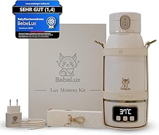 BEBELUX V2 Lux Mommy Kit Babyflaschenwärmer – Die ultimative Geschenkbox für Dich & Deine Liebsten | In 2 Min perfekt temperiert | 15 Flaschen pro Ladung | BPA-frei & Sterilisation bis 100 °C (Beige) - Günstig online kaufen