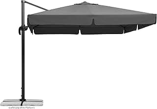 Schneider Sonnenschirm Rhodos, anthrazit, 300 x 300 cm quadratisch, 782-15, Gestell Alu/Stahl, Bespannung Polyester, 24 kg, Anthrazit - Super Angebot