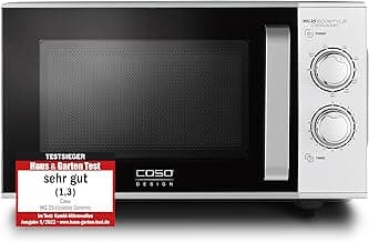 CASO MG 25 Ecostyle Ceramic - Testsieger Haus & Garten Test, Mikrowelle mit Grill, größere Nutzfläche dank CASOTEK Boden, 25 Liter, Garen auf zwei Ebenen, Silber, Edelstahl - Günstig online kaufen