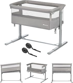 Bebeconfort Zina Co-Sleeper & Beistellbett Baby Von der Geburt bis zu 6 Monaten (0-9kg), Klappbares Beistellbett, 5 verstellbare Höhen, Verstellbare Matratze, Mineral Grey - Günstig online kaufen