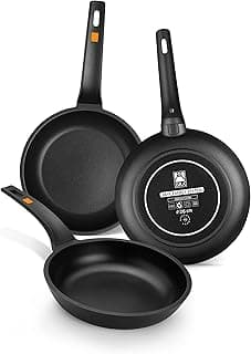BRA Efficient | Set mit 3 Bratpfannen, 20–24–28 cm, Aluminiumguss mit Antihaftbeschichtung - Stark reduziert