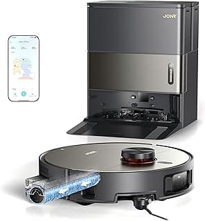 JONR 20000 Pa X9 PRO Roller Wischwalze Saugroboter mit Wischfunktion, Kontinuierlicher Frischwasser-Selbstreinigung, Moppwäsche mit 40-75℃ Heißem Wasser, KI-Hindernisvermeidung. (X9 PRO)