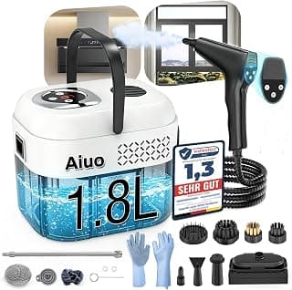 5 Bar 17-in-1 Handdampfreiniger 1,8L【US-HSD-Technologie – 120°C Hochtemperatur-Sterilisation】【Graphen-Heiztechnologie – 8S Aufheizzeit】4m Dampfreichweite, für Küche, Bad, Auto & Zuhause - Super Angebot