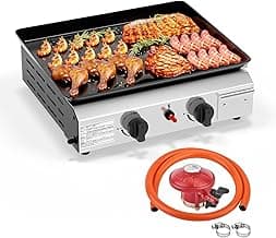 ROVSUN Gasgrill mit 2 Brennern,Gas grill Camping 4.8kW, Gasgrill aus Edelstahl, Tischgrill für Camping, Garten & Strand (2 Brennner, 44x36x16 cm) - Amazon Angebot