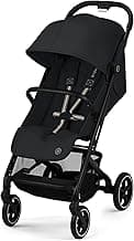 Cybex Gold Kinderwagen Beezy mit One-Pull Harness, Ab Geburt bis ca. 4 Jahre (max. 22 kg), Kompakt und ergonomisch, Magic Black (Schwarz mit schwarzem Rahmen) - Produktbild