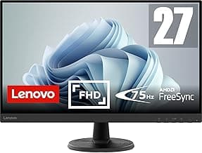 Lenovo D27-45 Monitor | 27 Full HD Monitor | 1920x1080 | 75Hz | 250 nits | 4ms Reaktionszeit | VA-Panel | HDMI | VGA | AMD Radeon FreeSync | entspiegelt | 4,6kg | schwarz - Details ansehen