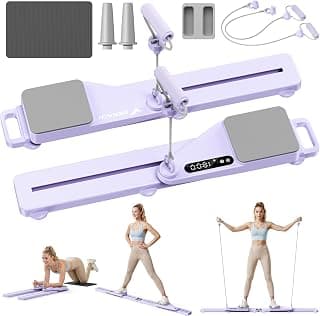 MERACH Pilates Reformer – Pilates Board Multifunktions Reformer für Pilates mit Widerstandsbändern zählen und Kniepolster, 120 KG klappbar, Fitnessgeräte für Zuhause Bauchtrainer für Zuhause - Günstig online kaufen