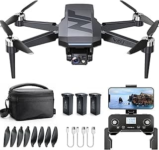 3‑Achsen‑Gimbal GPS Drohne mit Kamera 4K, 90 Min Flugzeit (3 Akkus), 1000 m Steuerungsreichweite, Auto Return, Auto Follow, bürstenloser Motor, 5G FPV Quadcopter für Einsteiger (unter 249g) - Jetzt günstig kaufen