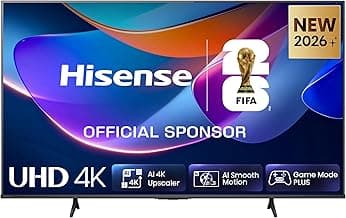 Hisense 55E6DS Fernseher 55 Zoll, 4K UHD Smart TV, Hi-View AI Engine, 60Hz Game Mode Plus, Dolby Vision, AI 4K Upscaler, DTS Virtual: X, AI Smooth Motion, Airplay, Sprachsteuerung[2026] - Günstig online kaufen