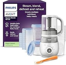 Philips Avent Geschenkset mit Dampfgarer und Mixer – 4-in-1-Babynahrungszubereiter, Dampfgaren, Mixen, Entfrosten und Aufheizen von Babynahrung, mit Milchbehältern und Deckeln, SCF883/20 - Jetzt günstig kaufen