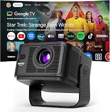 Beamer [Google TV 50000+ Apps & 4K 8K Support 1080p Native Auflösung & Automatische Bildschirmkorrektur] 700 ANSI HDR10+, KI-Sprachassistent, Duale 10W 3D Lautsprecher, Tragbarer Projektor, Schwarz - Günstig online kaufen