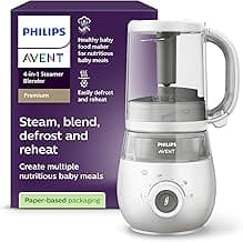 AVENT 4-in-1 Dampfgarer mit Mixer Premium, Babynahrungszubereiter, Dampfgaren, Pürieren, Auftauen, Aufwärmen, spülmaschinenfest, Modell SCF883/01 - Stark reduziert