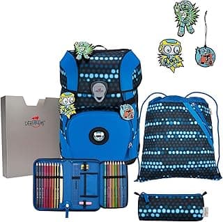 DerDieDas ErgoFlex Tiny Exklusiv Superflash Schulranzenset 5-teilig Blue Robot - Super Angebot