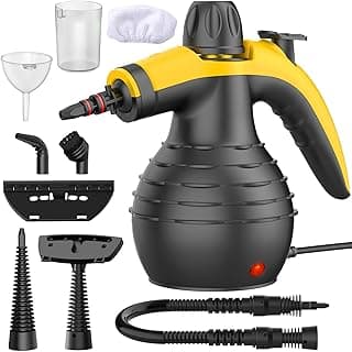 Dampfreiniger Handgerät 1050W, Schnellaufheizung, Starker Dampfdruck, 9-Teiliges Zubehör, Chemiefrei, Für Küche, Bad, Fenster, Polster, Teppiche, Auto und Fugen - Günstig online kaufen