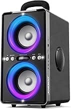 240W Musikbox Bluetooth Groß, kraftvoller, lauter Klang mit tiefen Bässen, 20H Akku,TWS-Funktion, Party Bluetooth Lautsprecher für Outdoor, Partys, Strand, Garten und Zuhause (Black) - Produktbild